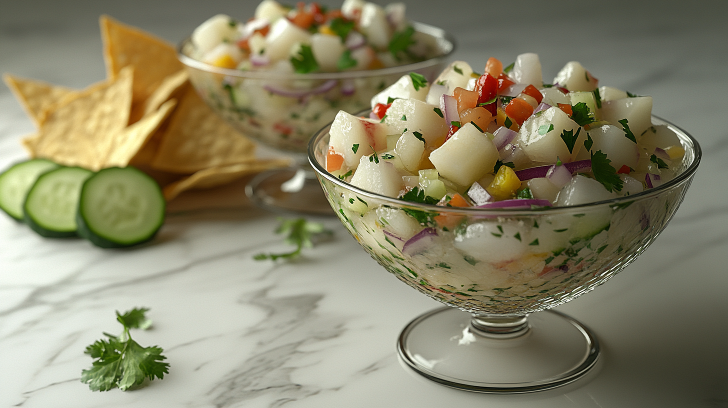 Ceviche de Peixe Branco Pronto