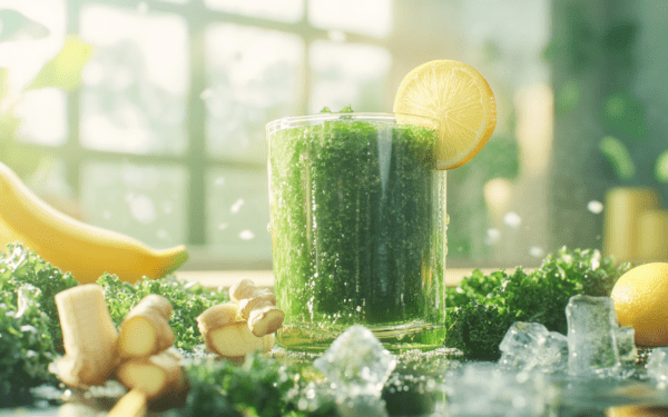 Smoothie Verde Desintoxicante: Couve, Limão e Gengibre!