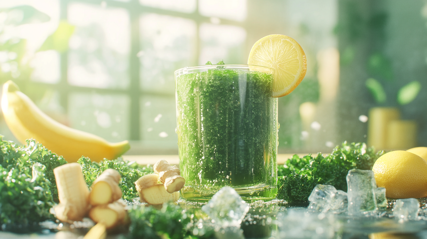 Smoothie Verde Desintoxicante: Couve, Limão e Gengibre!