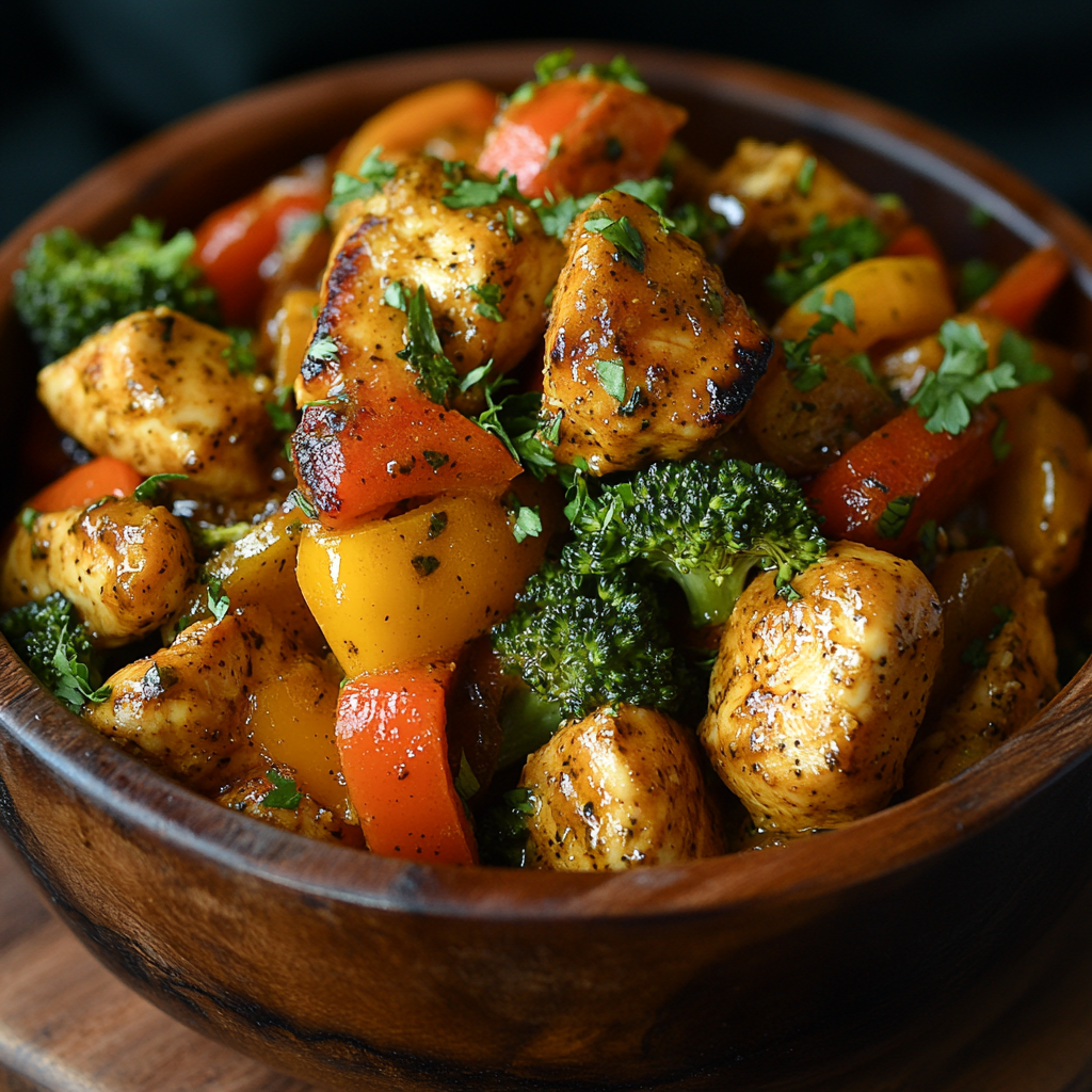 Frango com Legumes em Uma Panela