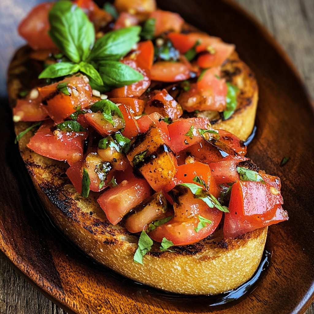 Bruschetta de Tomate e Manjericão