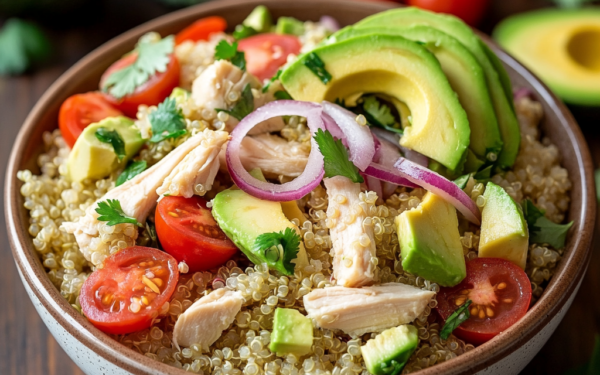 Salada de Quinoa com Abacate e Frango: Nutrição e Sabor!