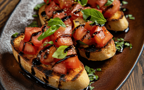 Bruschetta de tomate e manjericão: sabor e frescor irresistíveis!