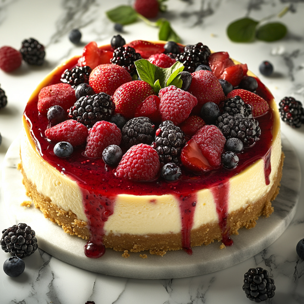 Cheesecake de Frutas Vermelhas Pronto