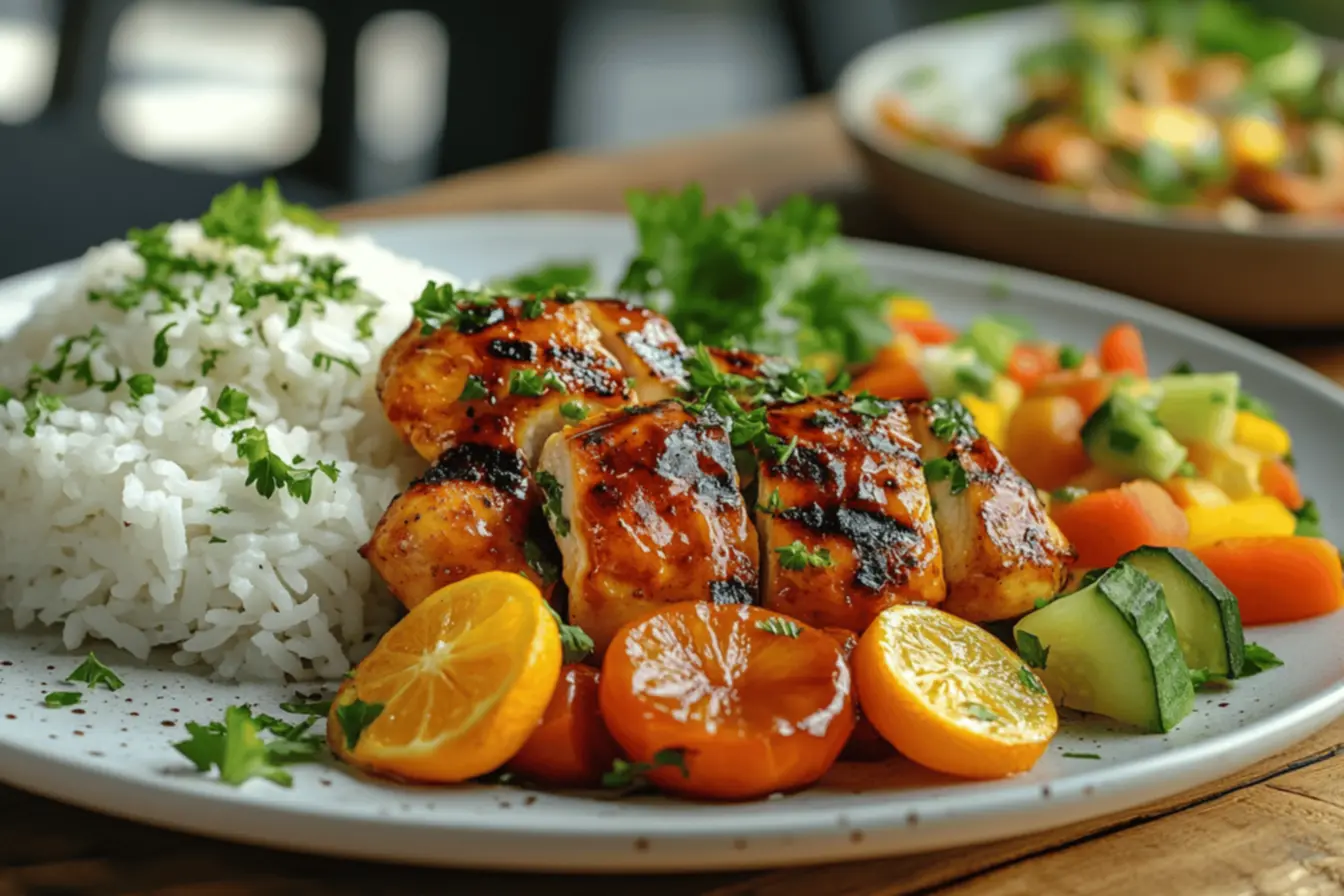 Ingredientes preparados para o Frango ao Molho de Laranja Ebooks de Receitas