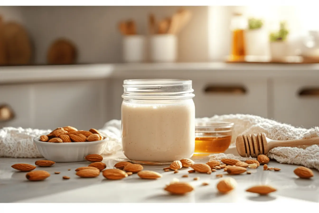 Ingredientes para leite de amêndoas