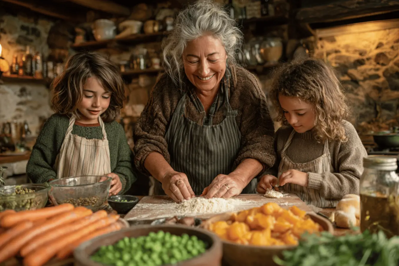 Mesa posta com Arroz de Família