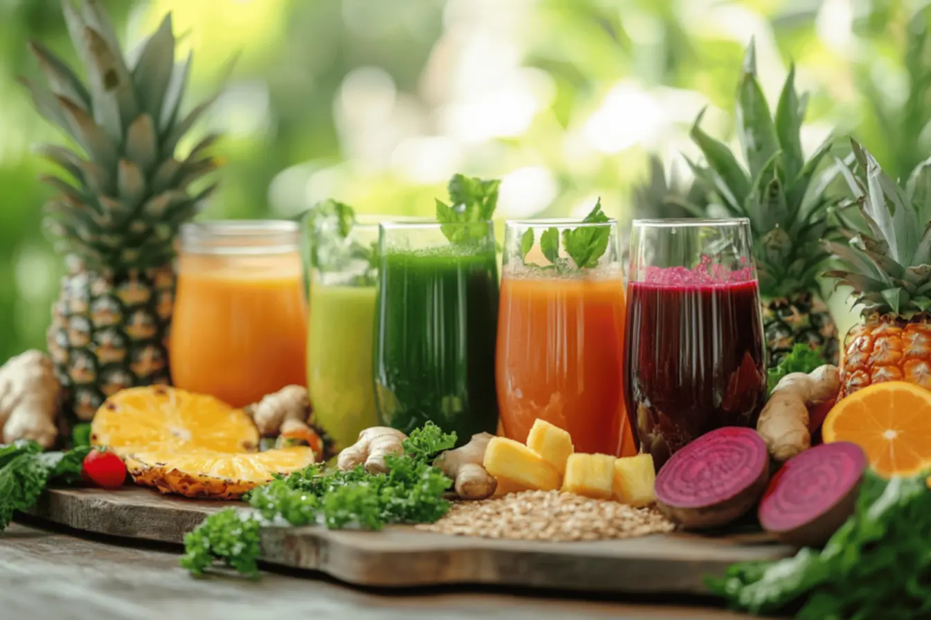 Ingredientes saudáveis para sucos detox