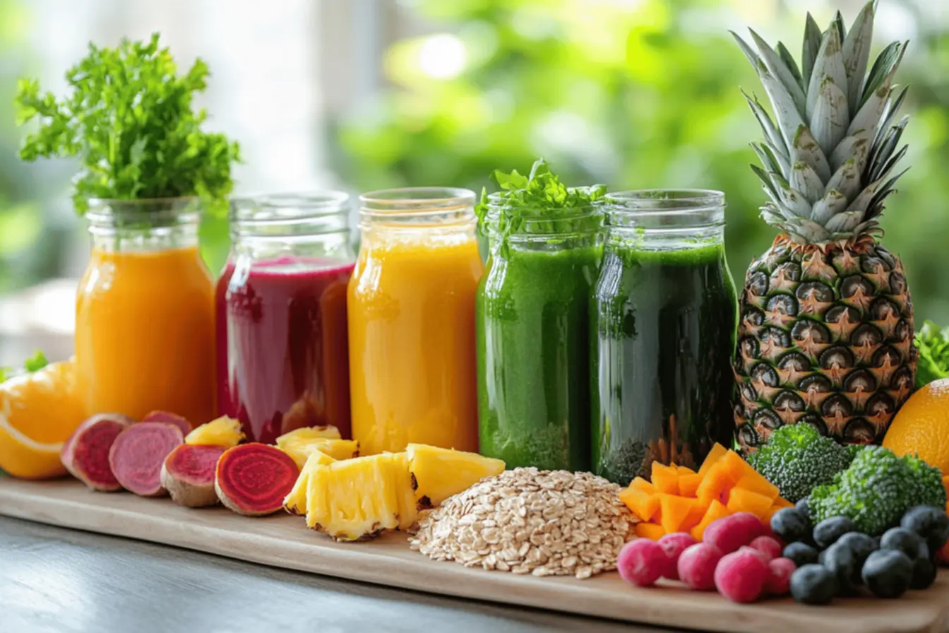 Comparação entre suco e café da manhã tradicional
