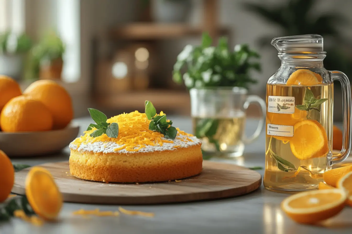 Casca de laranja fresca