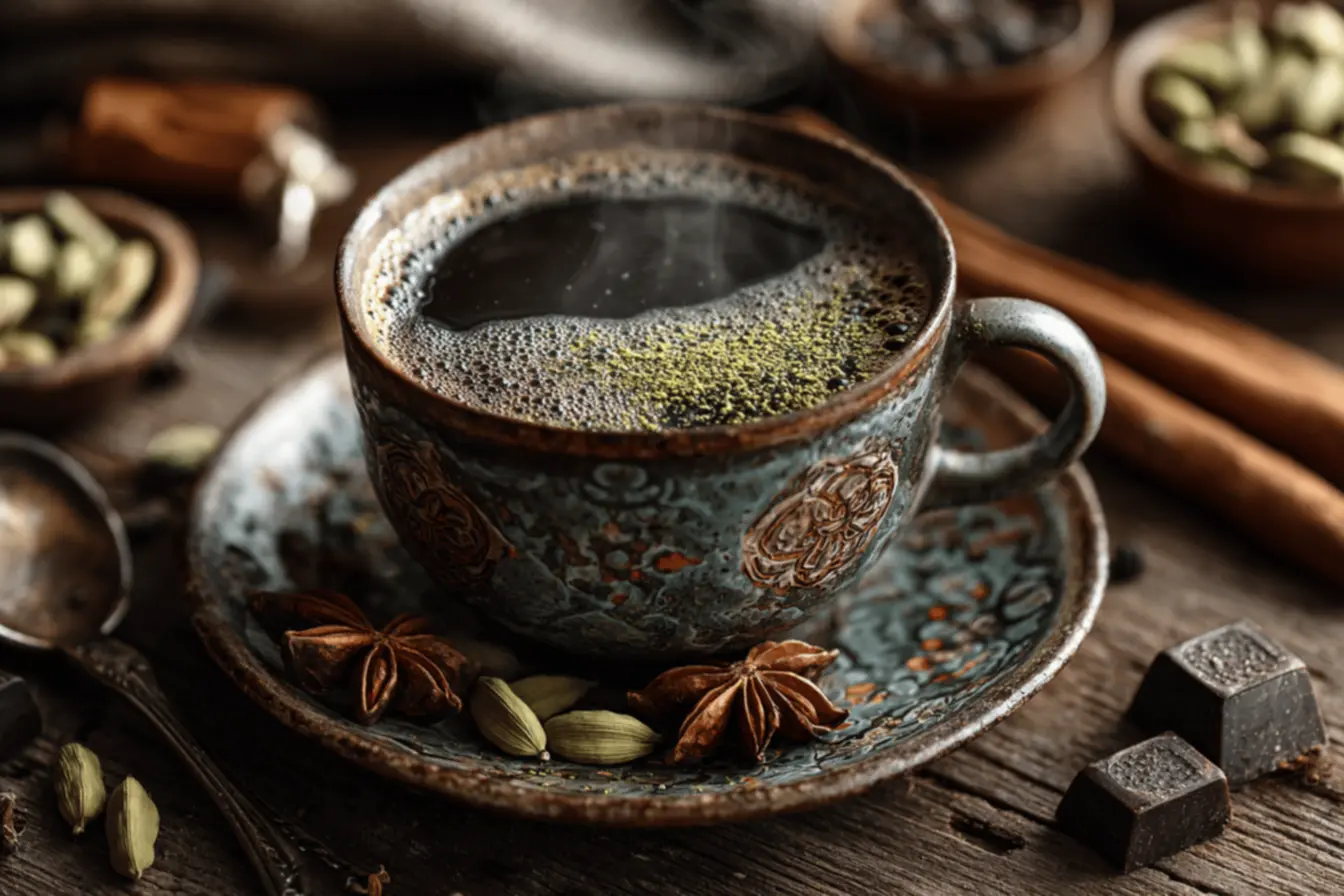 Xícara de café com cardamomo
