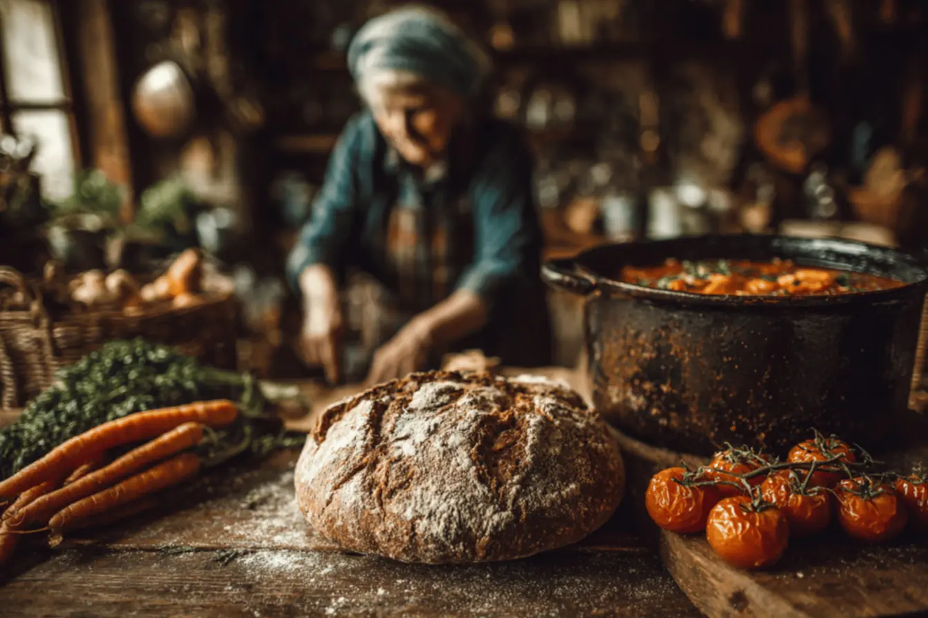 Um prato de sopa caseira que lembra a culinária da vovó